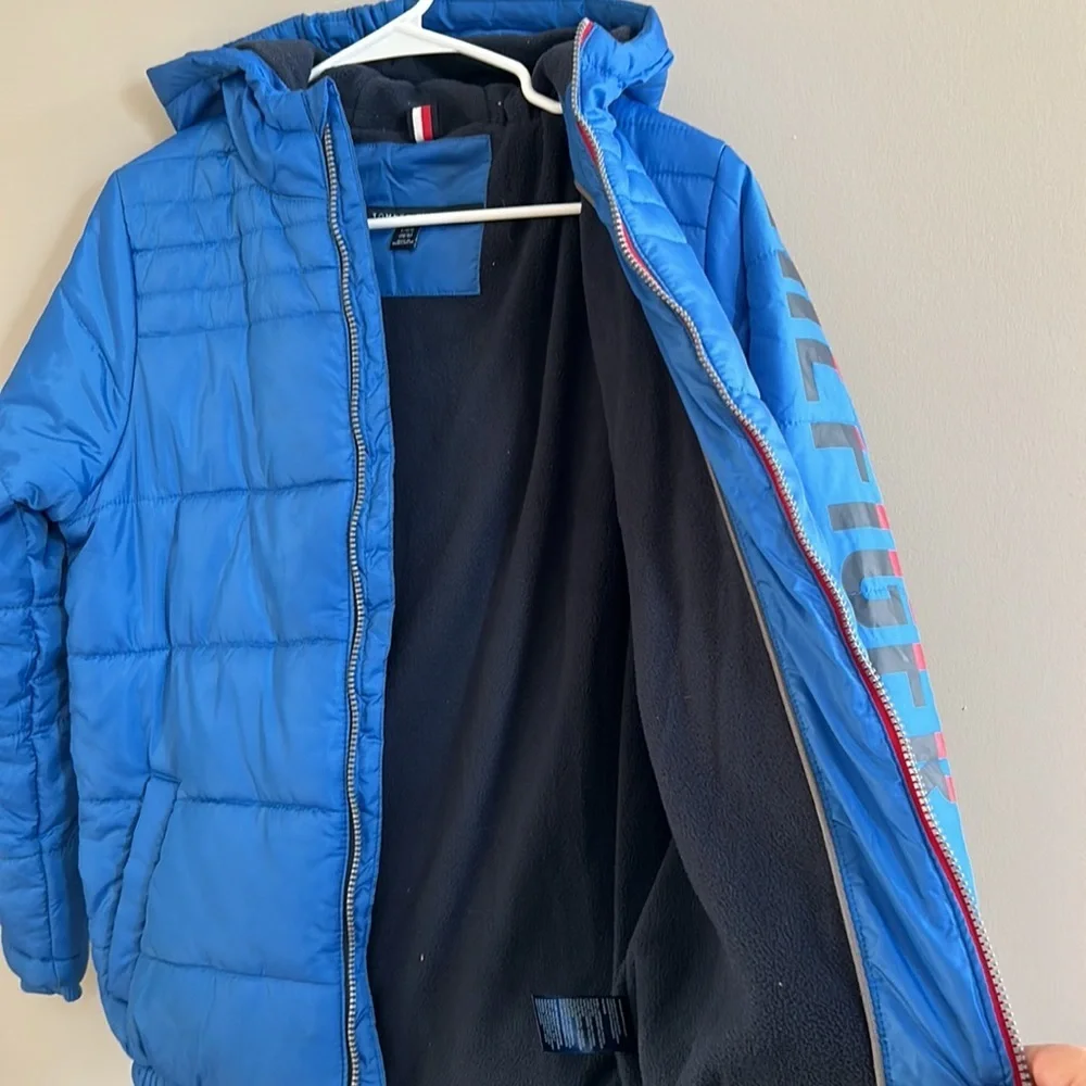 Tommy Hilfiger Big Boys L 14 16 Mason Puffer Jacket hooded blue